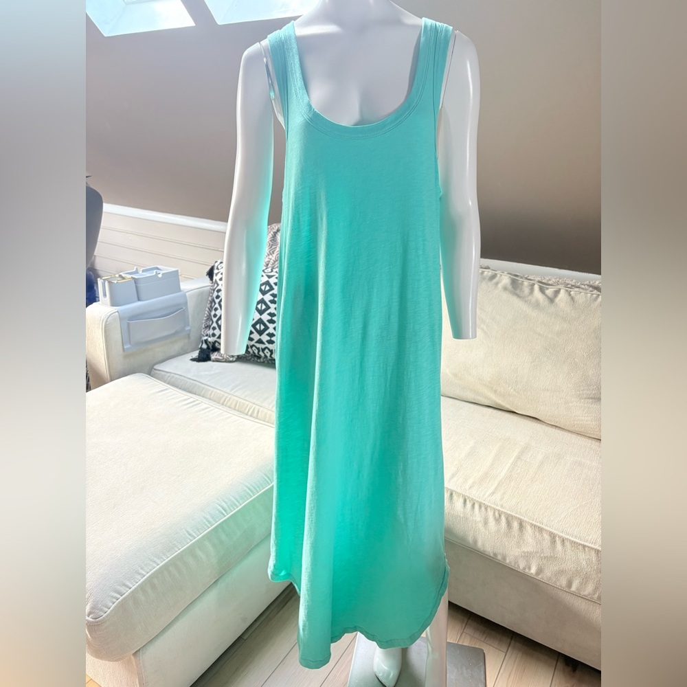 Z Supply NWT Easy Going Cotton Slub Midi Dress Cabana Green Size Large - Picture 8 of 11
